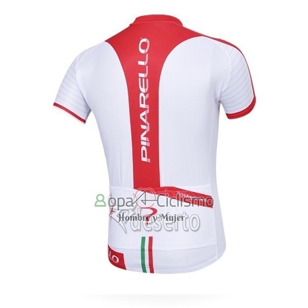 Pinarello Ropa Ciclismo Culotte Corto 2018 Hombre Mangas Cortas Blanco Rojo