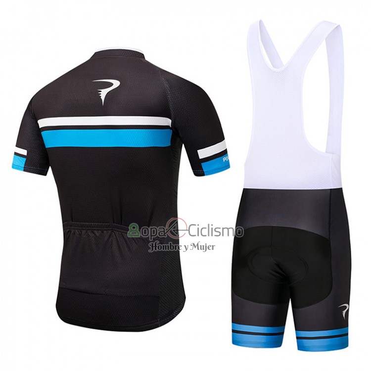 Pinarello Ropa Ciclismo Culotte Corto 2018 Hombre Mangas Cortas Negro y Azul
