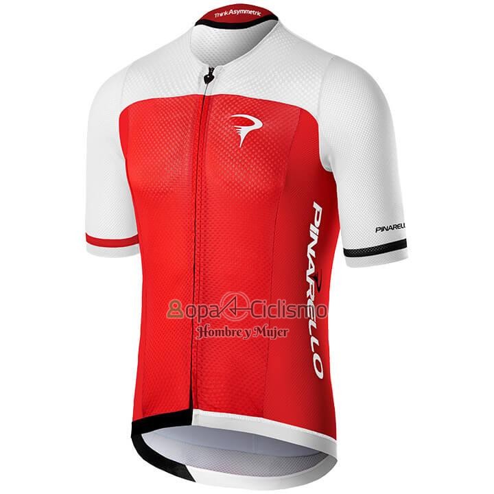 Pinarello Ropa Ciclismo Culotte Corto 2020 Hombre Mangas Cortas Rojo Blanco