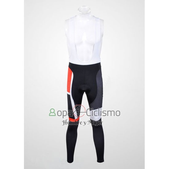 Pinarello Ropa Ciclismo Culotte Largo 2012 Hombre Mangas Largas Rojo y Blanco
