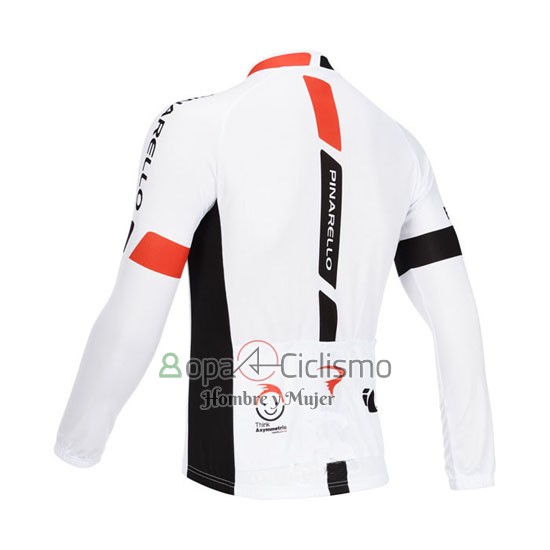 Pinarello Ropa Ciclismo Culotte Largo 2013 Hombre Mangas Largas Negro y Blanco