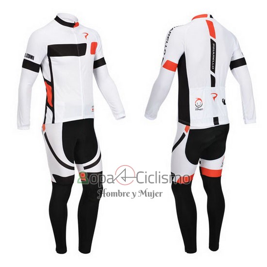 Pinarello Ropa Ciclismo Culotte Largo 2013 Hombre Mangas Largas Negro y Blanco