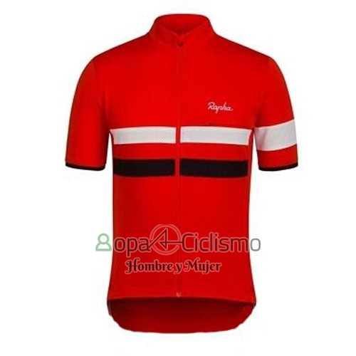 Rapha Ropa Ciclismo Culotte Corto 2015 Hombre Mangas Cortas Negro y Rojo