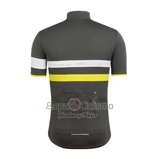 Rapha Ropa Ciclismo Culotte Corto 2018 Hombre Mangas Cortas Ralph Negro y AMarillo