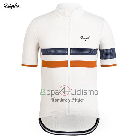 Rapha Ropa Ciclismo Culotte Corto 2019 Hombre Mangas Cortas Blanco Naranja