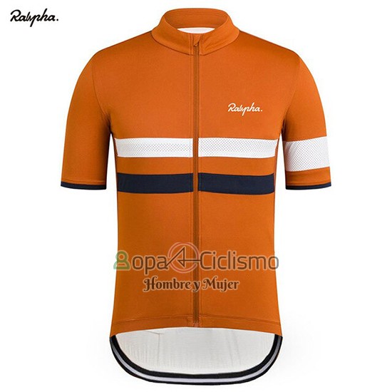 Rapha Ropa Ciclismo Culotte Corto 2019 Hombre Mangas Cortas Naranja Blanco