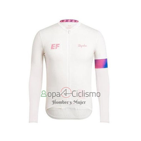 Rapha Ropa Ciclismo Culotte Largo 2020 Hombre Mangas Largas Blanco