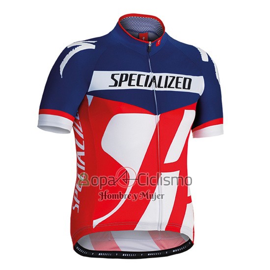 Specialized Ropa Ciclismo Culotte Corto 2016 Hombre Mangas Cortas Azul y Rojo