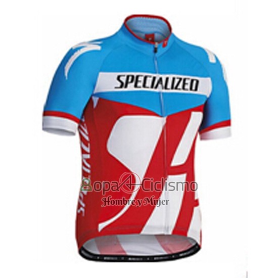 Specialized Ropa Ciclismo Culotte Corto 2016 Hombre Mangas Cortas Azur y Rojo