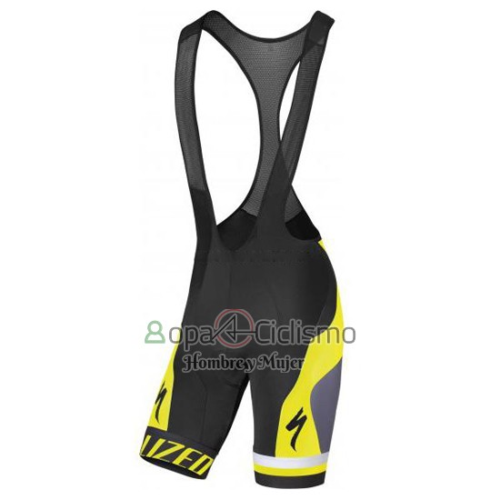 Specialized Ropa Ciclismo Culotte Corto 2016 Hombre Mangas Cortas Gris y AMarillo