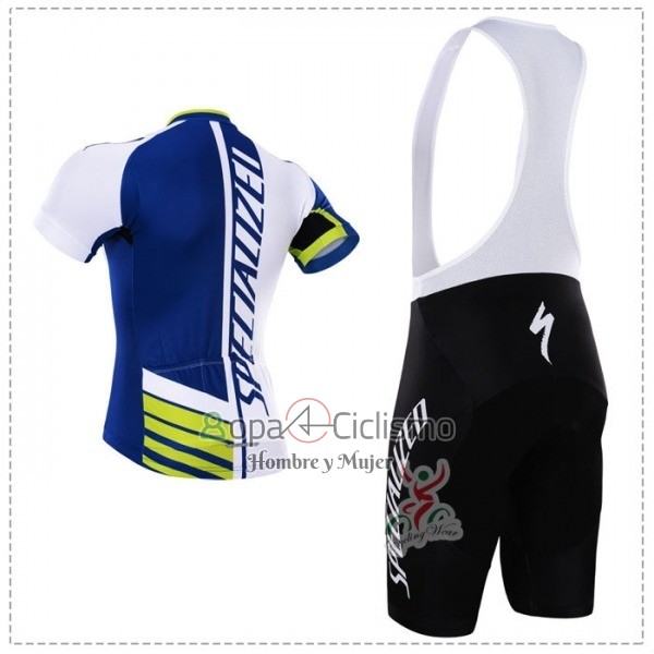 Specialized Ropa Ciclismo Culotte Corto 2018 Hombre Mangas Cortas Azul Verde Blanco