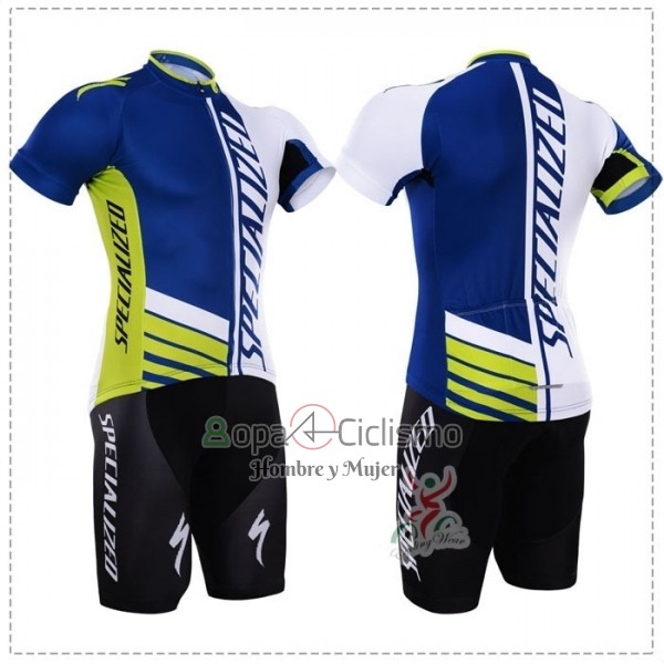 Specialized Ropa Ciclismo Culotte Corto 2018 Hombre Mangas Cortas Azul Verde Blanco