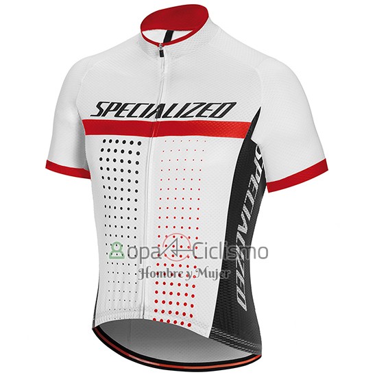Specialized Ropa Ciclismo Culotte Corto 2018 Hombre Mangas Cortas Blanco Rojo