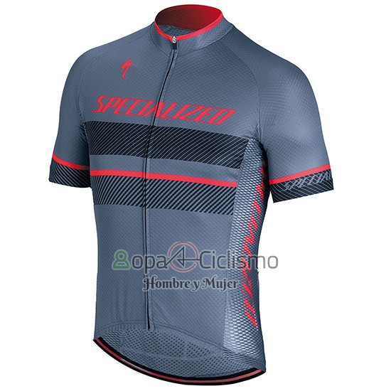 Specialized Ropa Ciclismo Culotte Corto 2018 Hombre Mangas Cortas Gris Rosa