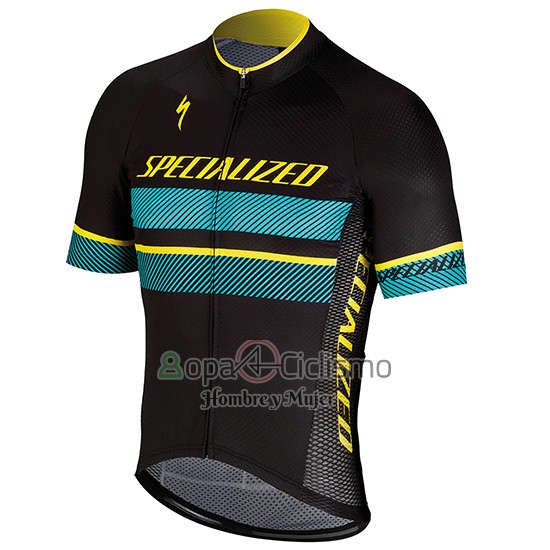Specialized Ropa Ciclismo Culotte Corto 2018 Hombre Mangas Cortas Negro Azul AMarillo