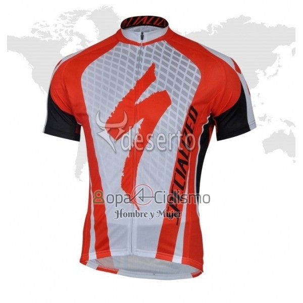 Specialized Ropa Ciclismo Culotte Corto 2018 Hombre Mangas Cortas Rojo Blanco