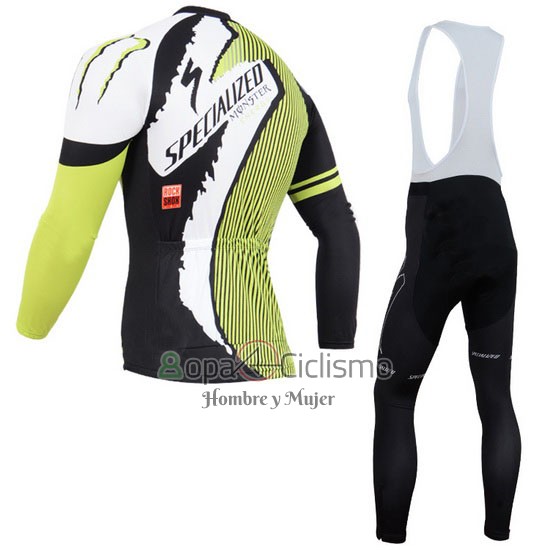 Specialized Ropa Ciclismo Culotte Largo 2014 Hombre Mangas Largas Negro y Verde