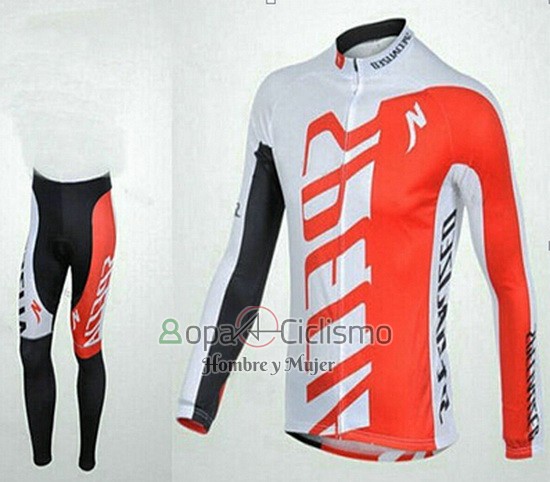 Specialized Ropa Ciclismo Culotte Largo 2015 Hombre Mangas Largas Rojo y Blanco