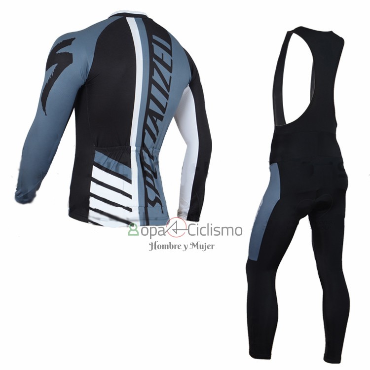 Specialized Ropa Ciclismo Culotte Largo 2016 Hombre Mangas Largas Blanco y Azul