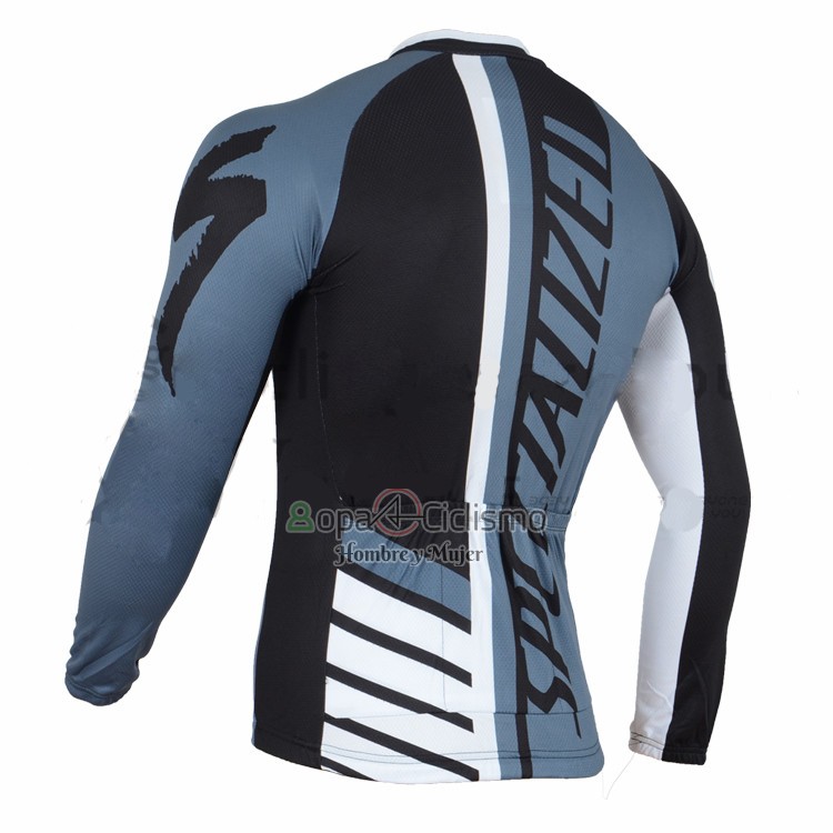 Specialized Ropa Ciclismo Culotte Largo 2016 Hombre Mangas Largas Blanco y Azul