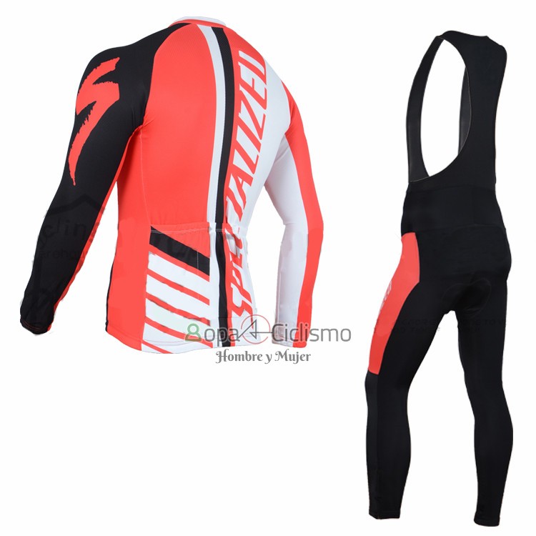 Specialized Ropa Ciclismo Culotte Largo 2016 Hombre Mangas Largas Naranja y Negro