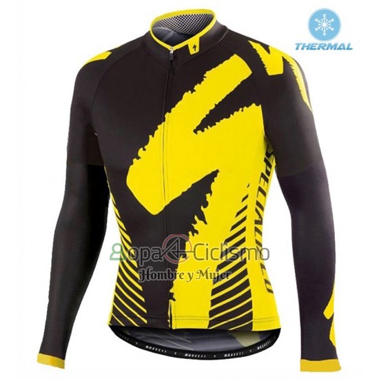 Specialized Ropa Ciclismo Culotte Largo 2016 Hombre Mangas Largas Negro y AMarillo