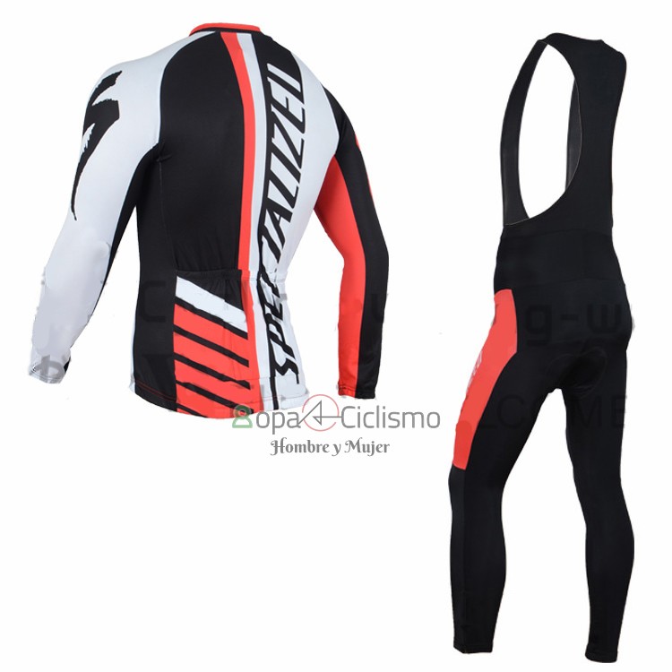 Specialized Ropa Ciclismo Culotte Largo 2016 Hombre Mangas Largas Negro y Naranja