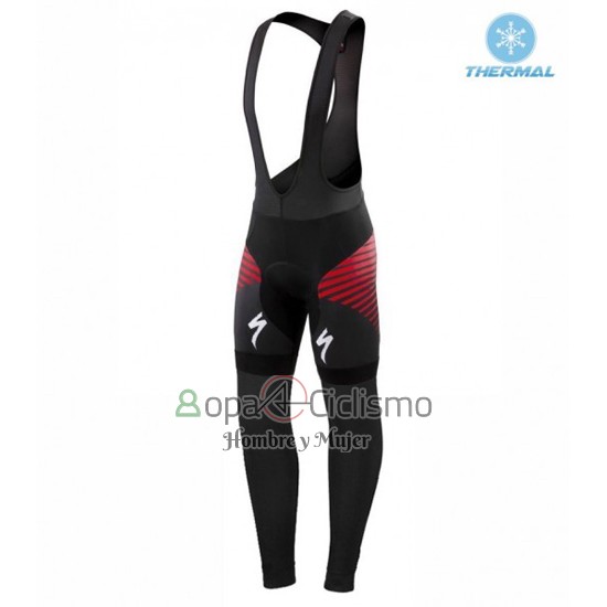 Specialized Ropa Ciclismo Culotte Largo 2016 Hombre Mangas Largas Rojo y Blanco