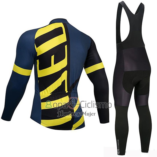 Specialized Ropa Ciclismo Culotte Largo 2019 Hombre Mangas Largas Negro Azul AMarillo