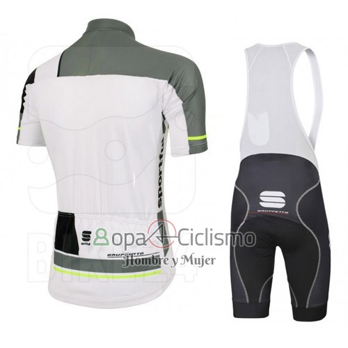 Sportful Ropa Ciclismo Culotte Corto 2016 Hombre Mangas Cortas Blanco y Gris