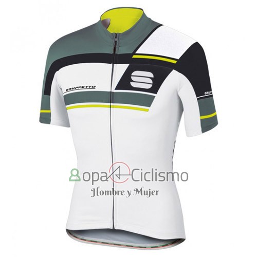 Sportful Ropa Ciclismo Culotte Corto 2016 Hombre Mangas Cortas Blanco y Gris