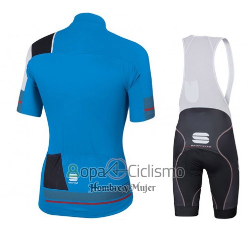 Sportful Ropa Ciclismo Culotte Corto 2016 Hombre Mangas Cortas Negro y Azul