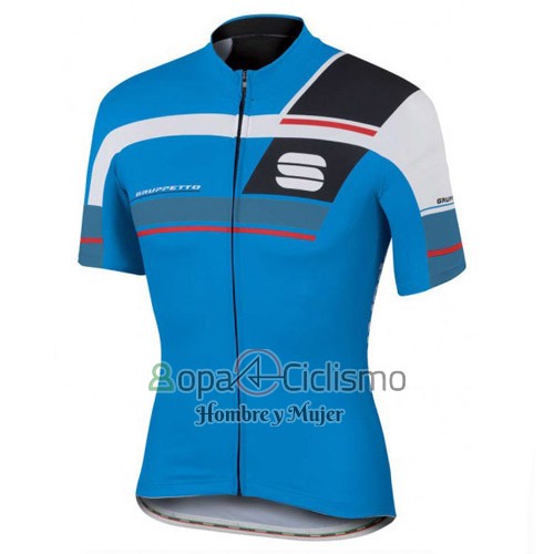 Sportful Ropa Ciclismo Culotte Corto 2016 Hombre Mangas Cortas Negro y Azul