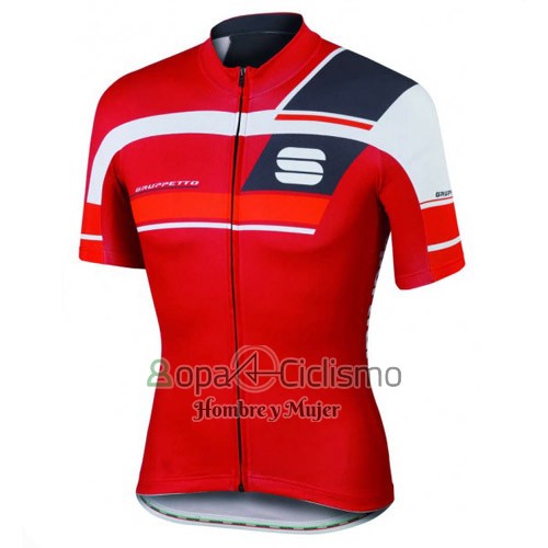 Sportful Ropa Ciclismo Culotte Corto 2016 Hombre Mangas Cortas Negro y Rojo