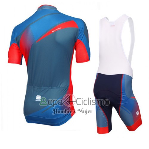 Sportful Ropa Ciclismo Culotte Corto 2016 Hombre Mangas Cortas Rojo y Azul