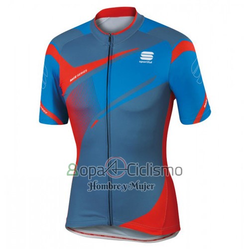 Sportful Ropa Ciclismo Culotte Corto 2016 Hombre Mangas Cortas Rojo y Azul