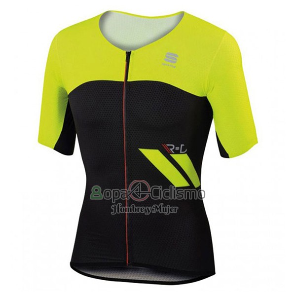 Sportful Ropa Ciclismo Culotte Corto 2017 Hombre Mangas Cortas AMarillo y Negro