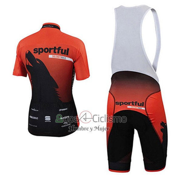 Sportful Ropa Ciclismo Culotte Corto 2017 Hombre Mangas Cortas Naranja