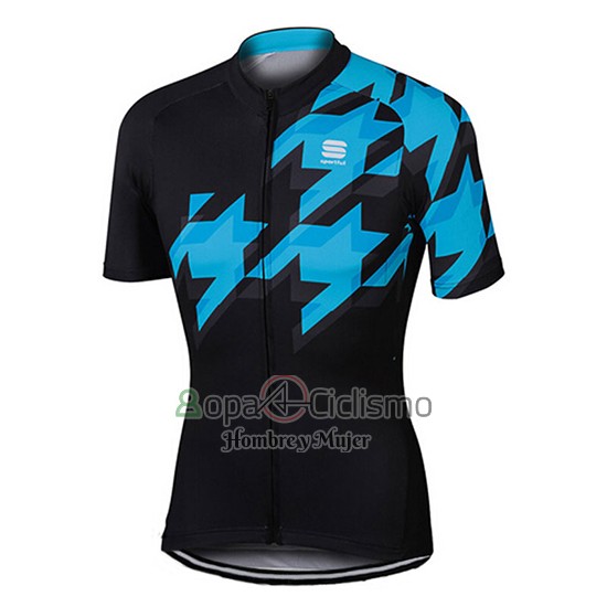 Sportful Ropa Ciclismo Culotte Corto 2017 Hombre Mangas Cortas Negro y Azul