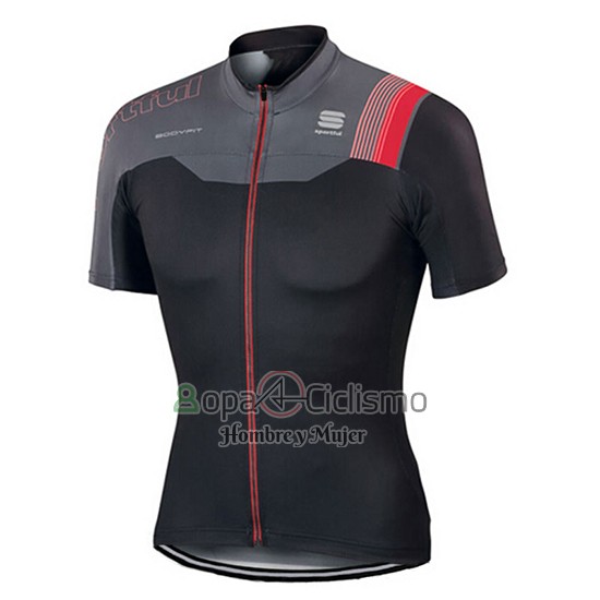 Sportful Ropa Ciclismo Culotte Corto 2017 Hombre Mangas Cortas Negro y Rojo