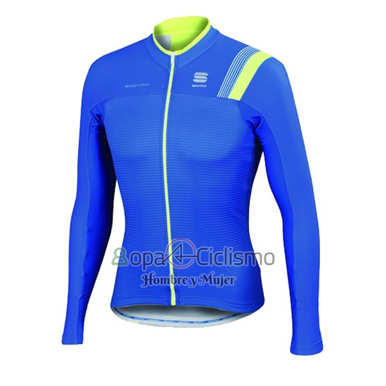 Sportful Ropa Ciclismo Culotte Largo 2016 Hombre Mangas Largas Azul y Verde