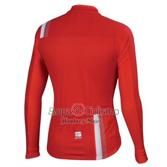 Sportful Ropa Ciclismo Culotte Largo 2016 Hombre Mangas Largas Blanco y Rojo