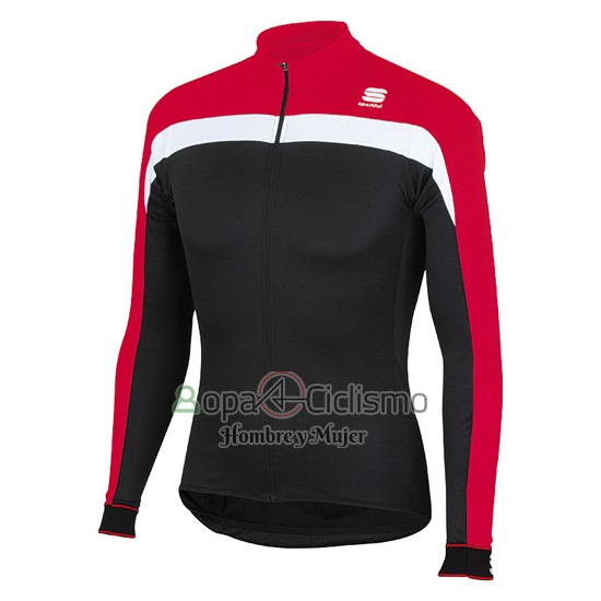 Sportful Ropa Ciclismo Culotte Largo 2016 Hombre Mangas Largas Negro y Rojo