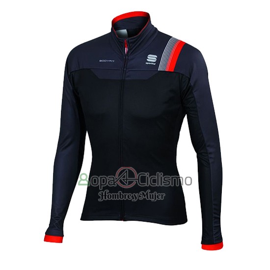 Sportful Ropa Ciclismo Culotte Largo 2016 Hombre Mangas Largas Rojo y Negro