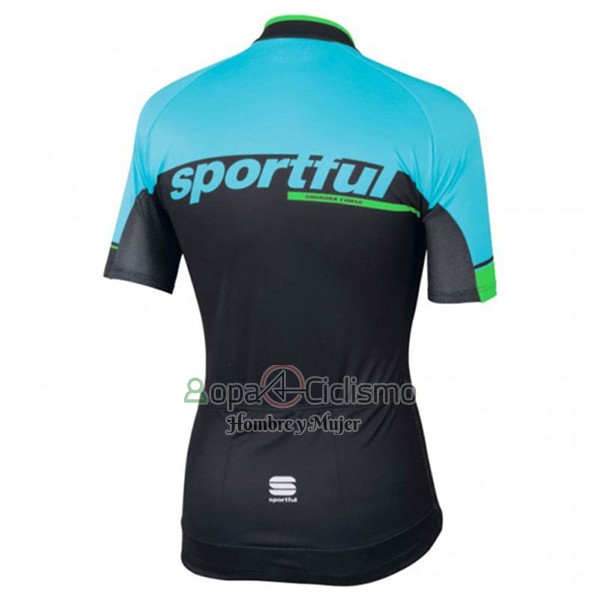 Sportful Sc Ropa Ciclismo Culotte Corto 2017 Hombre Mangas Cortas Azul Claro y Negro