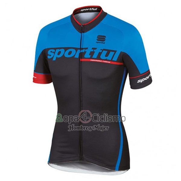 Sportful Sc Ropa Ciclismo Culotte Corto 2017 Hombre Mangas Cortas Azul y Negro