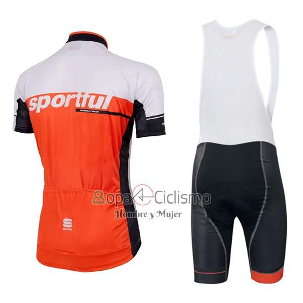 Sportful Sc Ropa Ciclismo Culotte Corto 2017 Hombre Mangas Cortas Blanco y Naranja