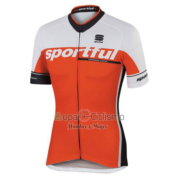 Sportful Sc Ropa Ciclismo Culotte Corto 2017 Hombre Mangas Cortas Blanco y Naranja