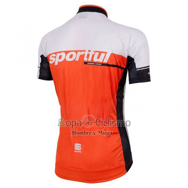Sportful Sc Ropa Ciclismo Culotte Corto 2017 Hombre Mangas Cortas Blanco y Naranja