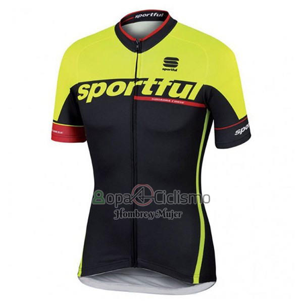 Sportful Sc Ropa Ciclismo Culotte Corto 2017 Hombre Mangas Cortas Negro y Verde